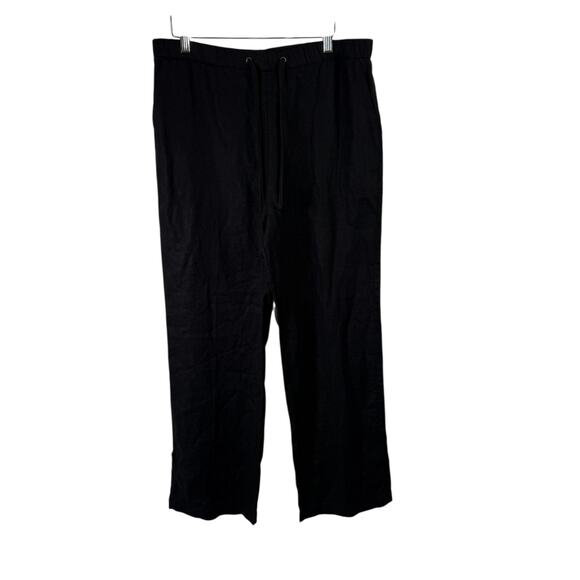 Standard James Perse 100% Linen Black Pants Pull On NEW Womens 3 US Large - Picture 1 of 7